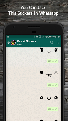 Kawaii Stickers For WhatsApp - Image screenshot of android app