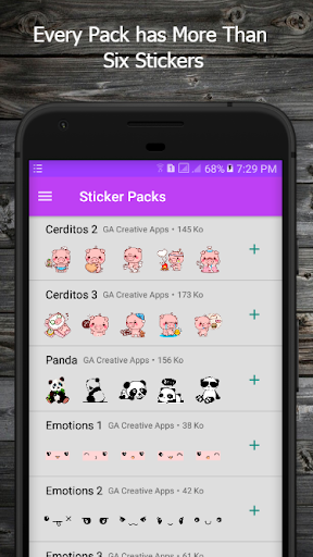 Kawaii Stickers For WhatsApp - Image screenshot of android app