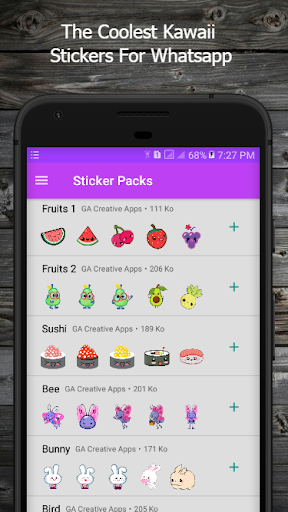 Kawaii Stickers For WhatsApp - Image screenshot of android app