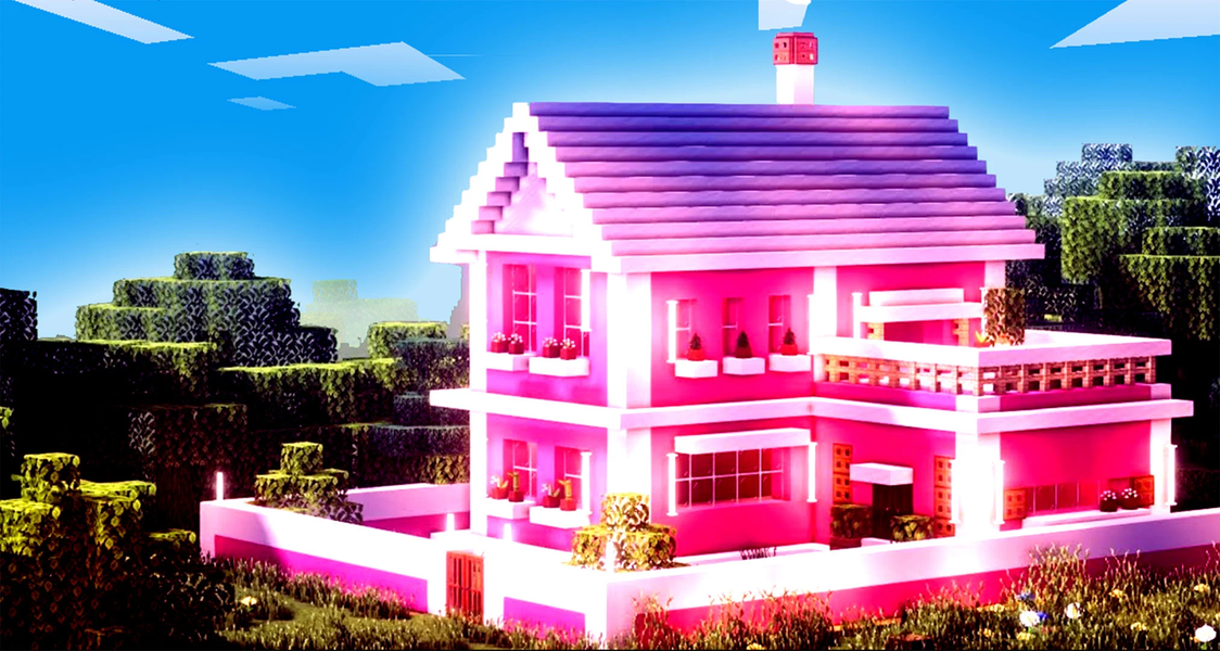 Build Craft - Pink World Craft - Gameplay image of android game