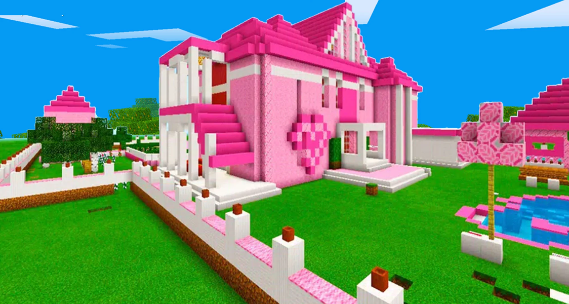Build Craft - Pink World Craft - Gameplay image of android game