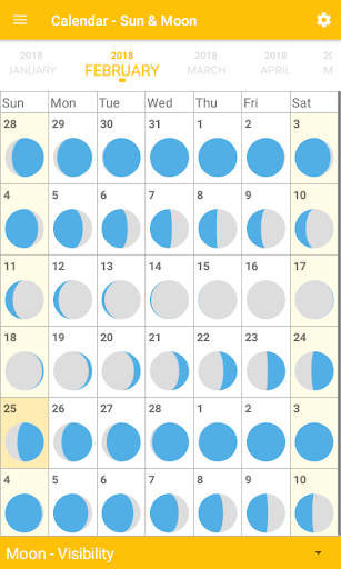 Calendar - Sun & Moon - عکس برنامه موبایلی اندروید