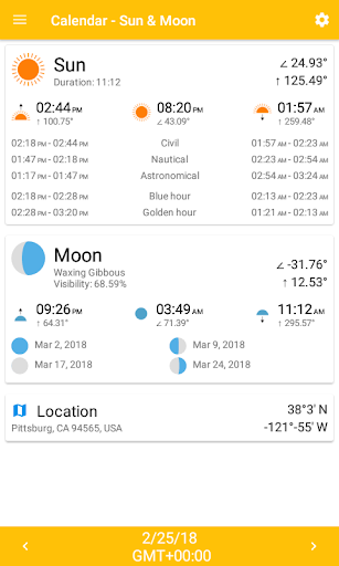 Calendar - Sun & Moon - عکس برنامه موبایلی اندروید