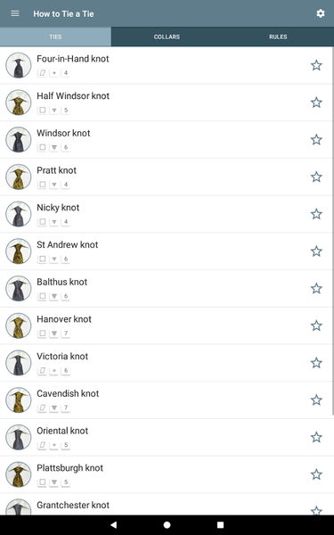 Encyclopedia of Tie Knots - عکس برنامه موبایلی اندروید