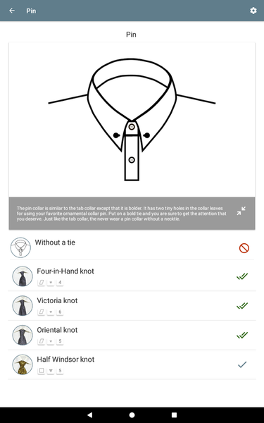 Encyclopedia of Tie Knots - عکس برنامه موبایلی اندروید