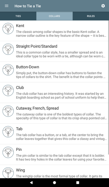Encyclopedia of Tie Knots - عکس برنامه موبایلی اندروید