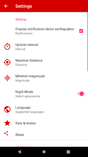 Earthquakes - عکس برنامه موبایلی اندروید