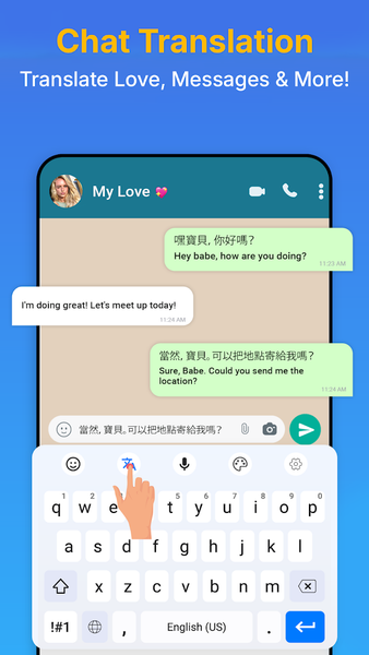Translate Keyboard – KB Chat - عکس برنامه موبایلی اندروید