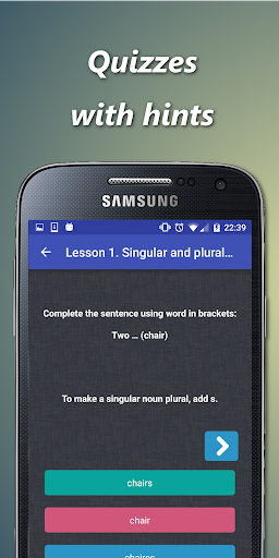 English grammar test offline - Image screenshot of android app