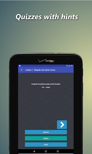 English grammar test offline - Image screenshot of android app
