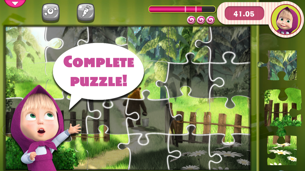 Masha and the Bear: Puzzles - Image screenshot of android app
