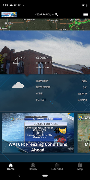 KCRG-TV9 First Alert Weather - Image screenshot of android app
