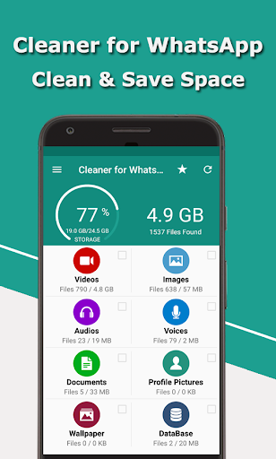 Cleaner For Whats - Storage Cleaner App - Image screenshot of android app