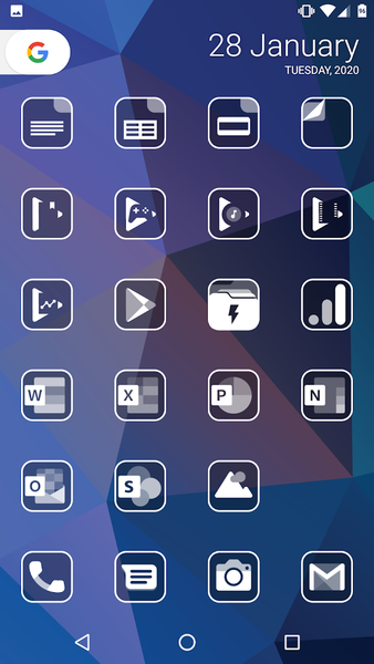 Monoic SQ White Icon Pack - عکس برنامه موبایلی اندروید