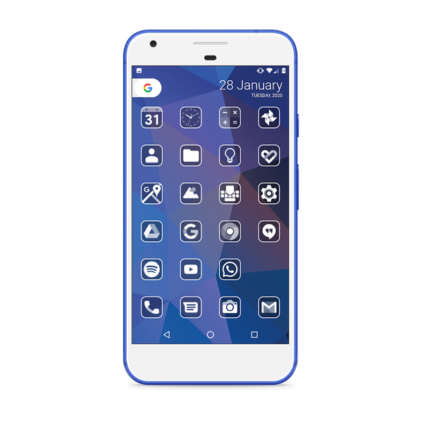 Monoic SQ White Icon Pack - عکس برنامه موبایلی اندروید