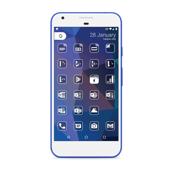 Monoic SQ White Icon Pack - عکس برنامه موبایلی اندروید