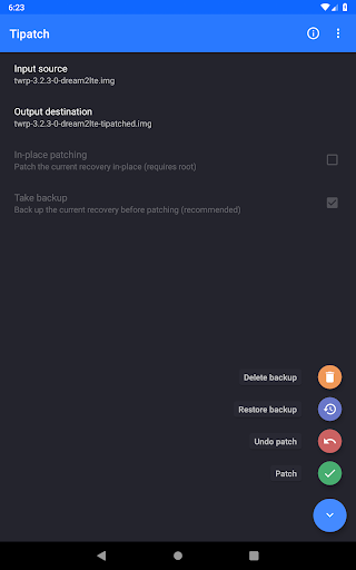 Tipatch • Backup internal storage - Image screenshot of android app