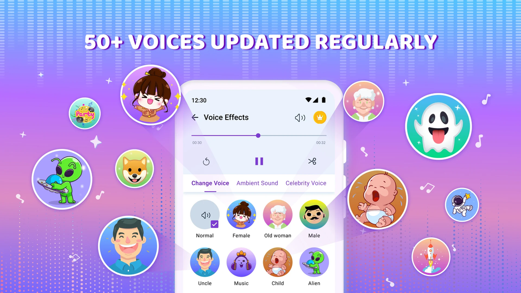 Voice Changer - Sound Effects - عکس برنامه موبایلی اندروید