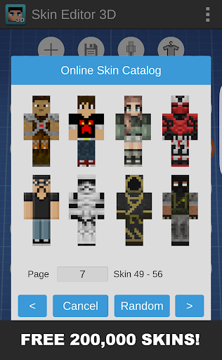 Skin Editor 3D for Minecraft - Image screenshot of android app