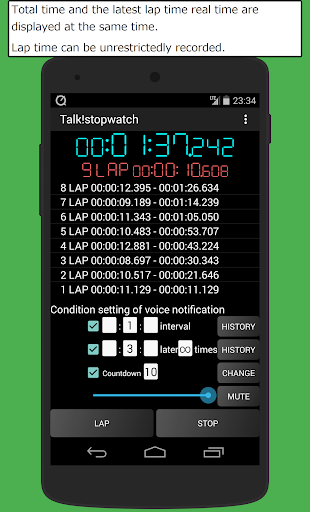 Talk! Stopwatch & Timer - Image screenshot of android app
