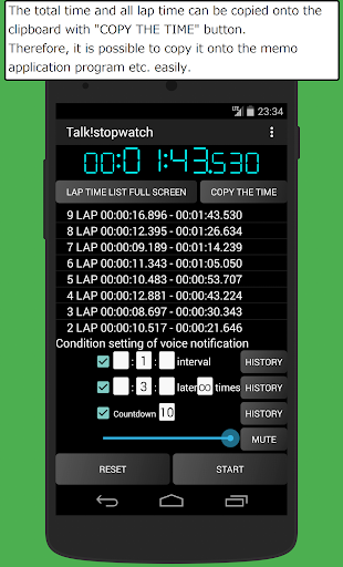 Talk! Stopwatch & Timer - Image screenshot of android app