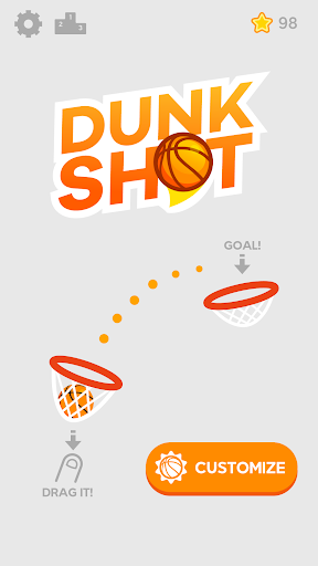 Dunk Shot - دانک شات (انداختن توپ در حلقه) - عکس بازی موبایلی اندروید