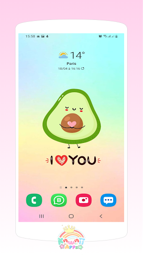 Avocado Cute wallpapers | keto kawaii backgrounds - Image screenshot of android app