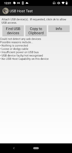USB Host Test - عکس برنامه موبایلی اندروید