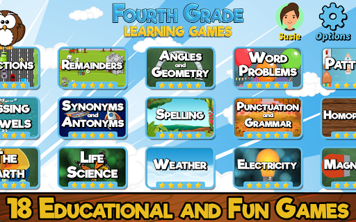 Fourth Grade Learning Games - عکس بازی موبایلی اندروید