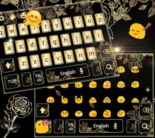 Gold rose Keyboard Theme - عکس برنامه موبایلی اندروید