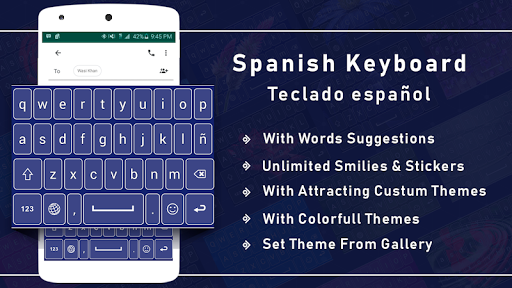 Spanish Keyboard with English - عکس برنامه موبایلی اندروید