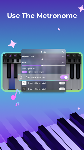 Piano Keyboard - Learn & Game - عکس برنامه موبایلی اندروید