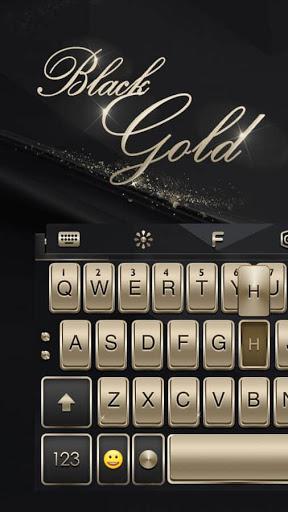Black Gold Keyboard Theme - عکس برنامه موبایلی اندروید