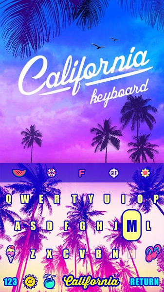 Sunset Summer Keyboard Theme - عکس برنامه موبایلی اندروید