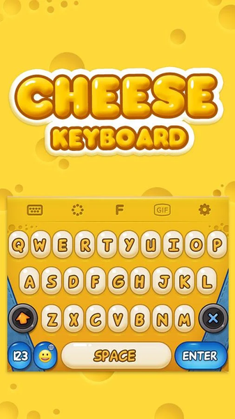Gold Cheese Keyboard Theme - Emoji & Gif - عکس برنامه موبایلی اندروید