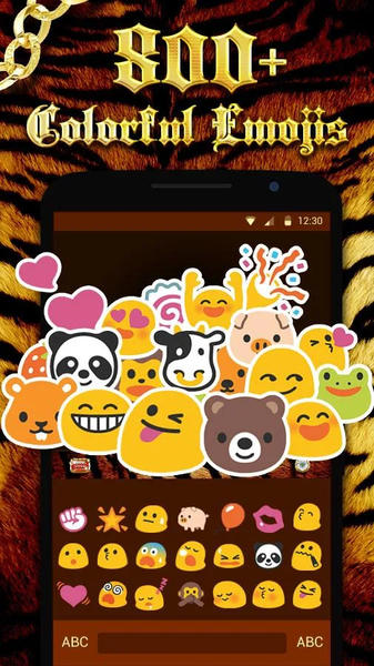 Gold Tiger Keyboard Theme - عکس برنامه موبایلی اندروید