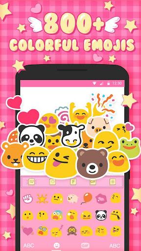 Pink Kawaii Keyboard Theme - Image screenshot of android app