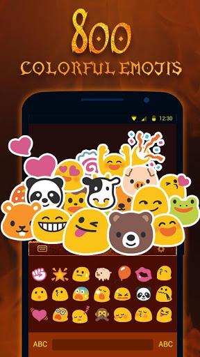 Fire Lion Keyboard Theme - Emoji & Gif - Image screenshot of android app