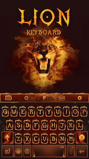 Fire Lion Keyboard Theme - Emoji & Gif - Image screenshot of android app