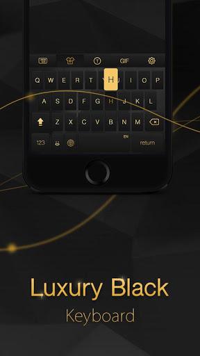 Luxury Black Keyboard Theme - عکس برنامه موبایلی اندروید