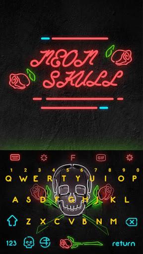 Neon Skull Keyboard Theme - عکس برنامه موبایلی اندروید