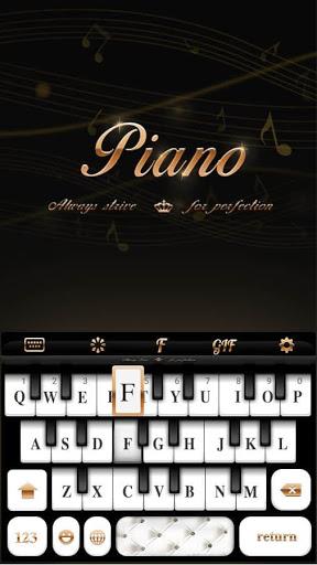 Black&White Piano Keyboard Theme - Image screenshot of android app