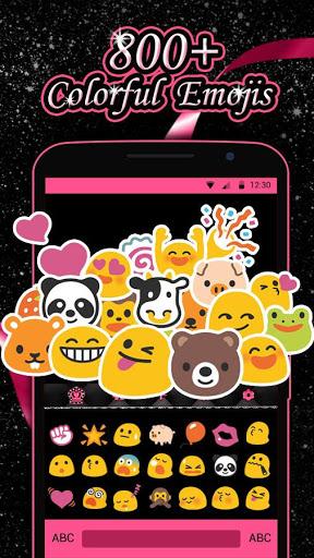 Pink Black Keyboard Theme - عکس برنامه موبایلی اندروید