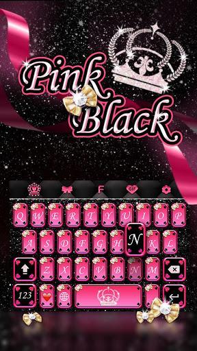 Pink Black Keyboard Theme - Image screenshot of android app