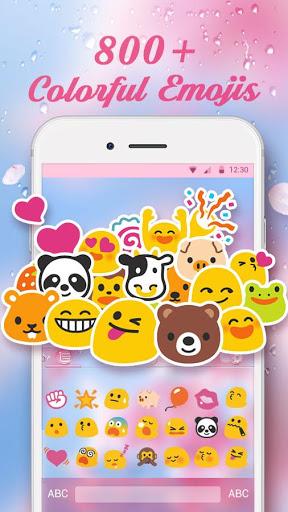 Pink Drops RainbowKey Theme - عکس برنامه موبایلی اندروید