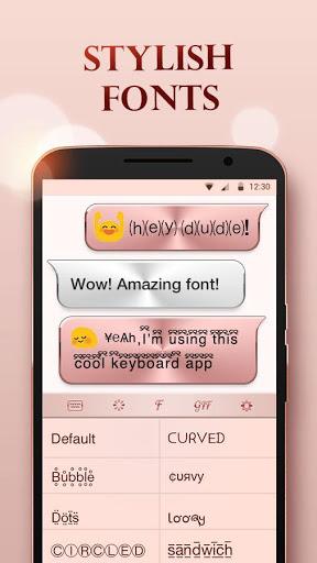 Rose Gold Keyboard Theme - عکس برنامه موبایلی اندروید