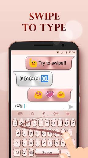 Rose Gold Keyboard Theme - عکس برنامه موبایلی اندروید
