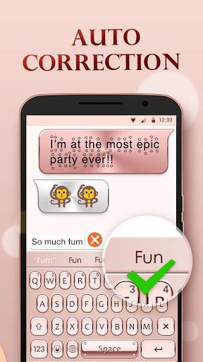 Rose Gold Keyboard Theme - عکس برنامه موبایلی اندروید