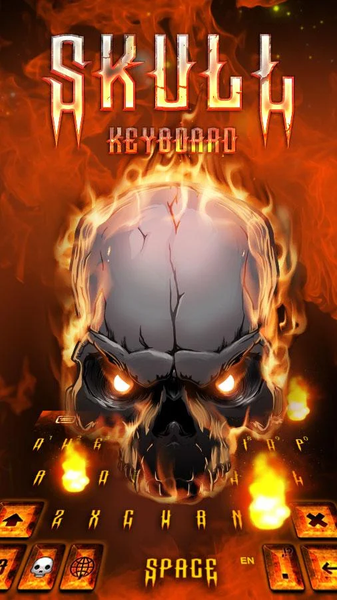 Skull Hellfire Keyboard Theme - Image screenshot of android app