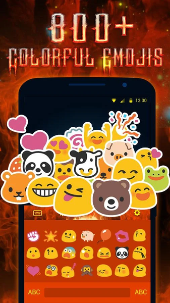 Skull Hellfire Keyboard Theme - Image screenshot of android app